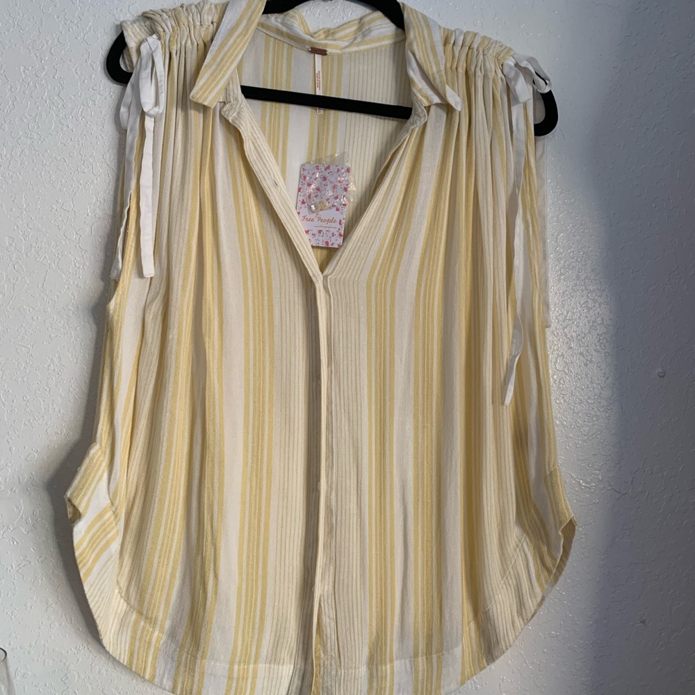 Yellow free people top. NWT